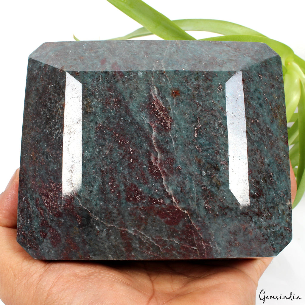 2.4 Kilo Natural Ruby Kyanite Octagon Cut Untreated Huge Earth Mined Gemstone