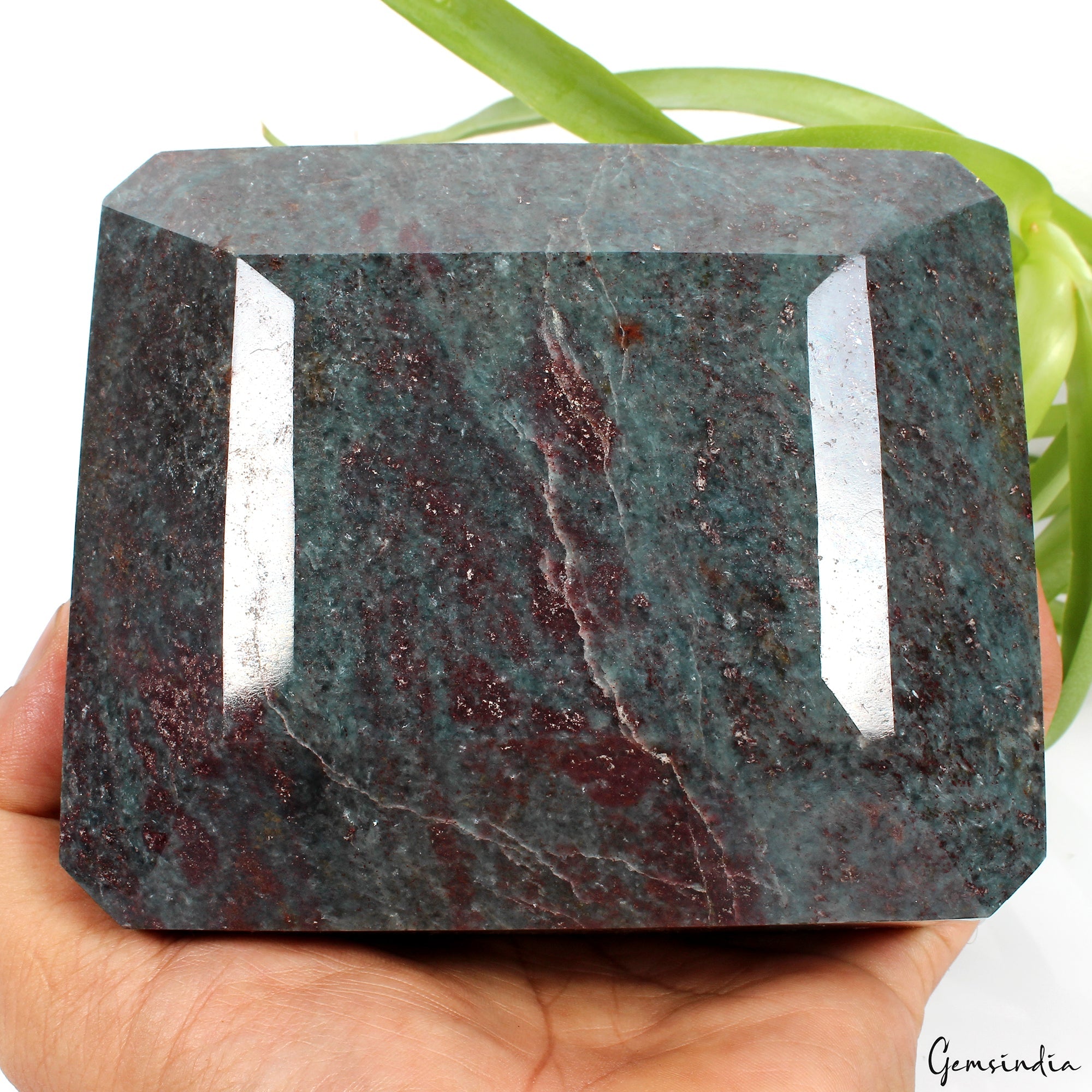 2.4 Kilo Natural Ruby Kyanite Octagon Cut Untreated Huge Earth Mined Gemstone