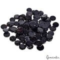Black Onyx Lot, Cabochon — 82 Pieces, 10mm to 12mm, 250.00 Ct