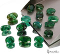 15 Pcs Natural Zambian Emerald Green Oval Cut Loose 14mm-20mm Loose Gems 200 Ct