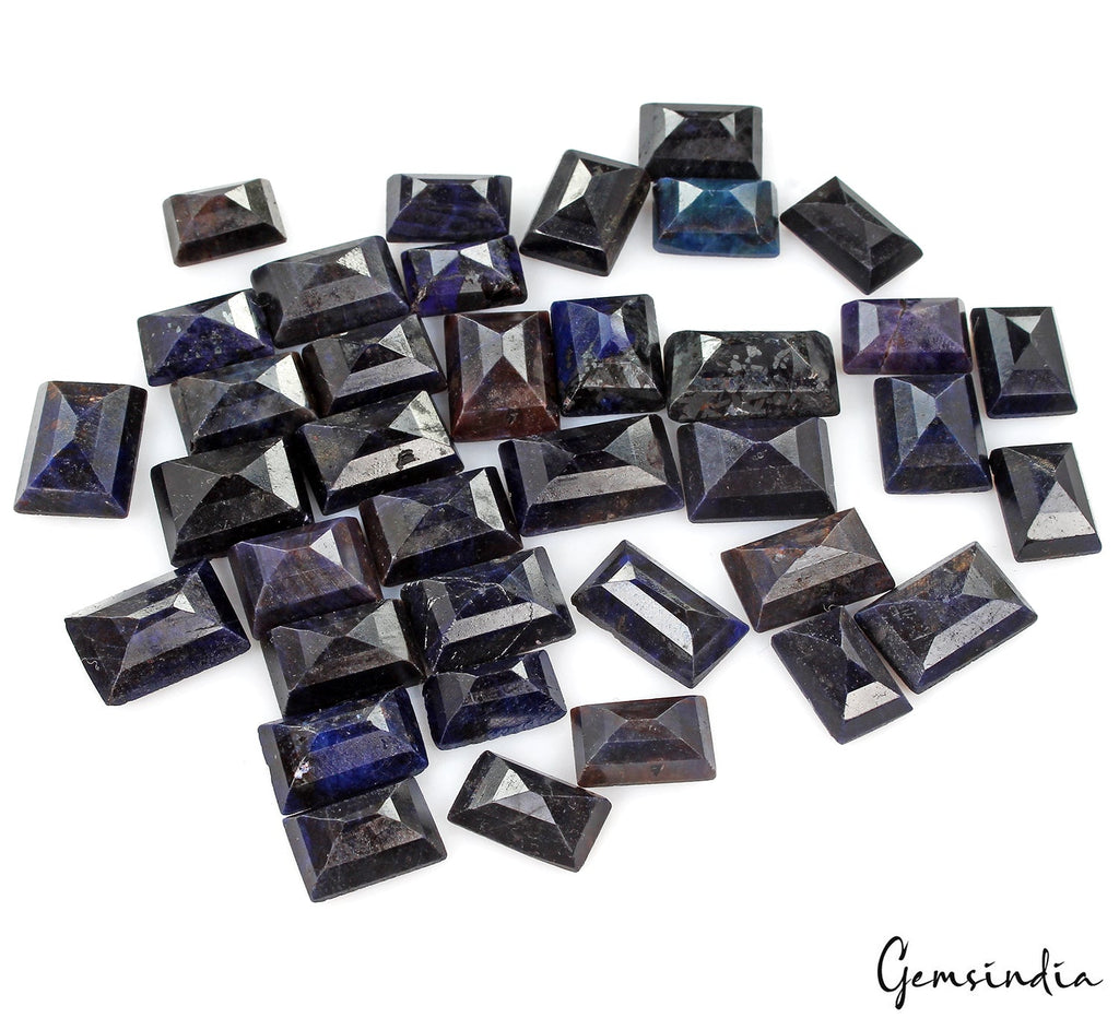 Natural Blue Sapphire Baguette Cut Loose Jewelry Gemstones 37 Pcs 13-19MM 500 Ct