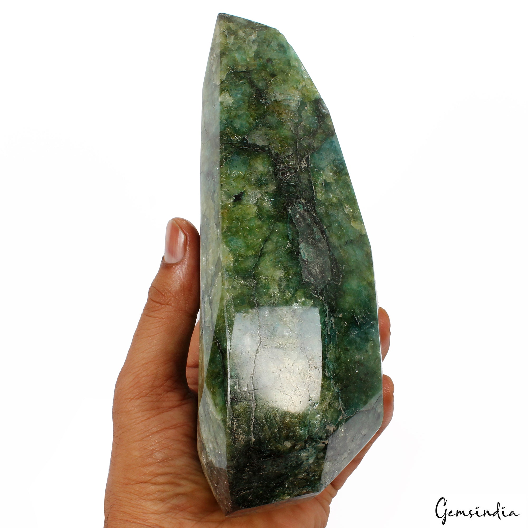 Emerald Loose Gemstone, Pear Cut, Color Enhanced — 7X5X2.75 Inches, 8900 Ct (1.78 Kg), Brazil