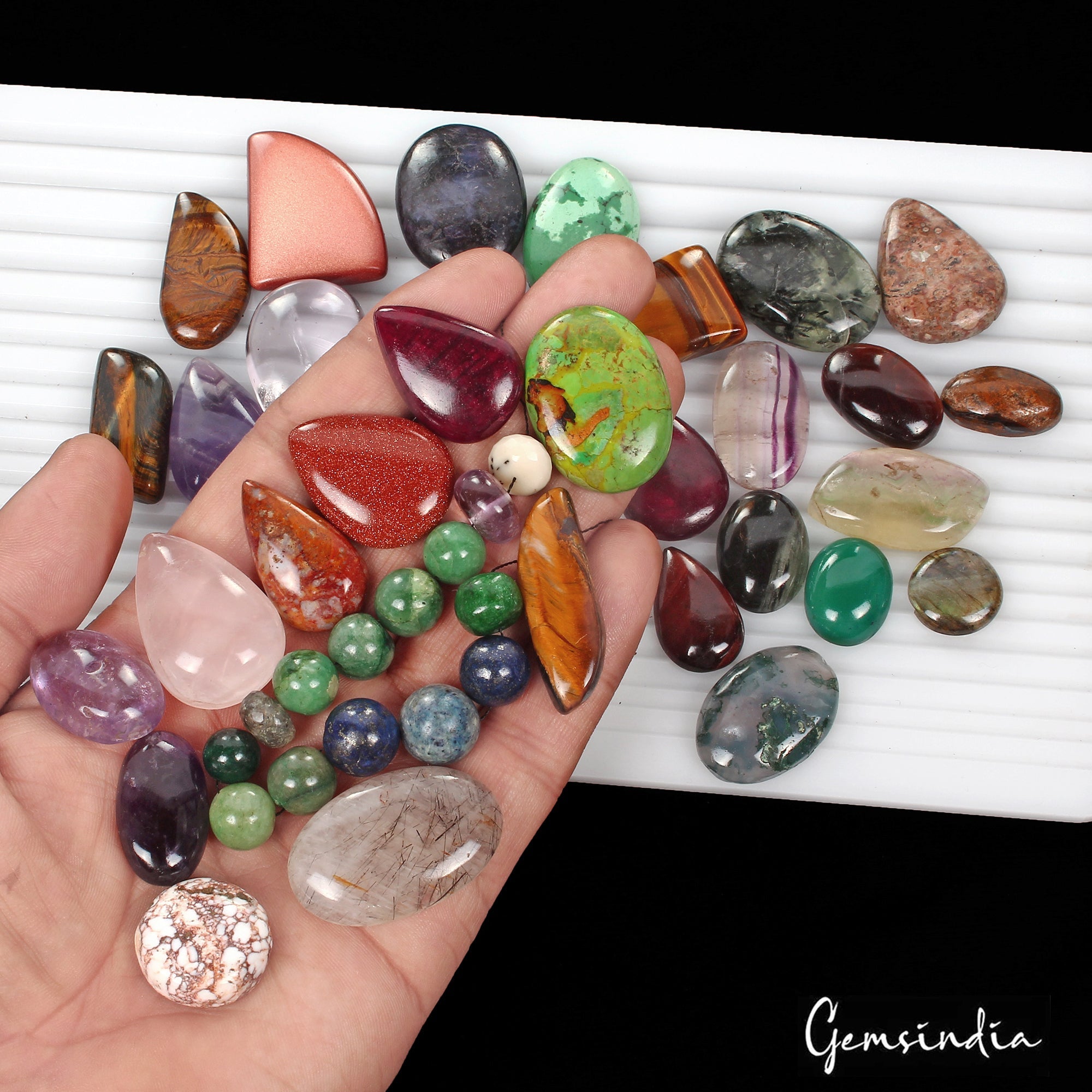 Loose Gemstone Lot~ Sunstone, Cabochon, Labradorite, Fluorite, Mix Bead 1100+ Ct