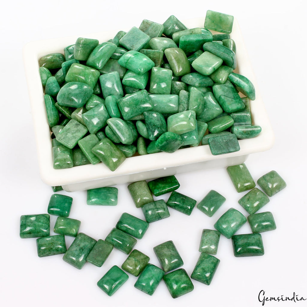 2500 Ct Natural Green Emerald Rectangular Cabochon Loose Ring Size Gemstones Lot