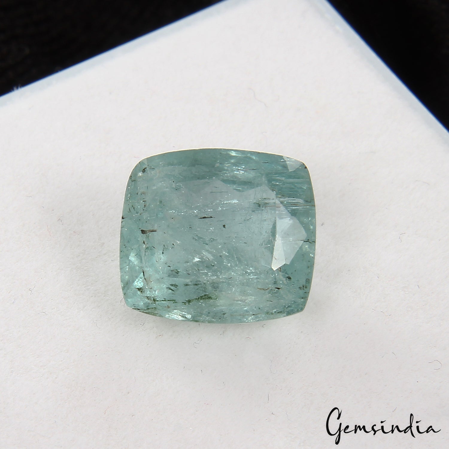 Aquamarine Loose Gemstone, Cushion Cut, Untreated — 12x10x6 mm, 6.15 Ct, Brazil