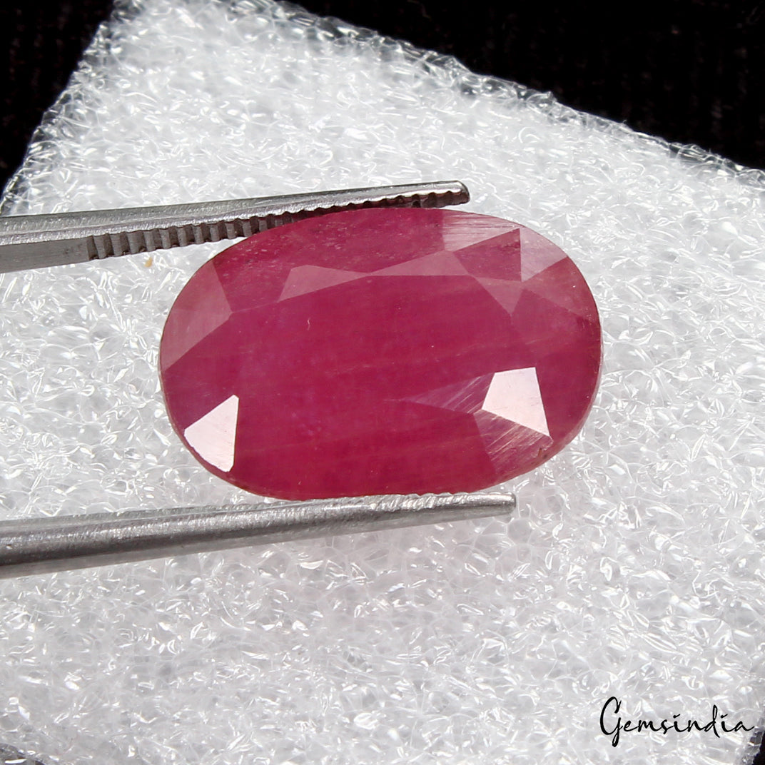 Certified 10.50 Ct Natural Red Ruby Oval Cut Faceted Loose Gems From Mozambique