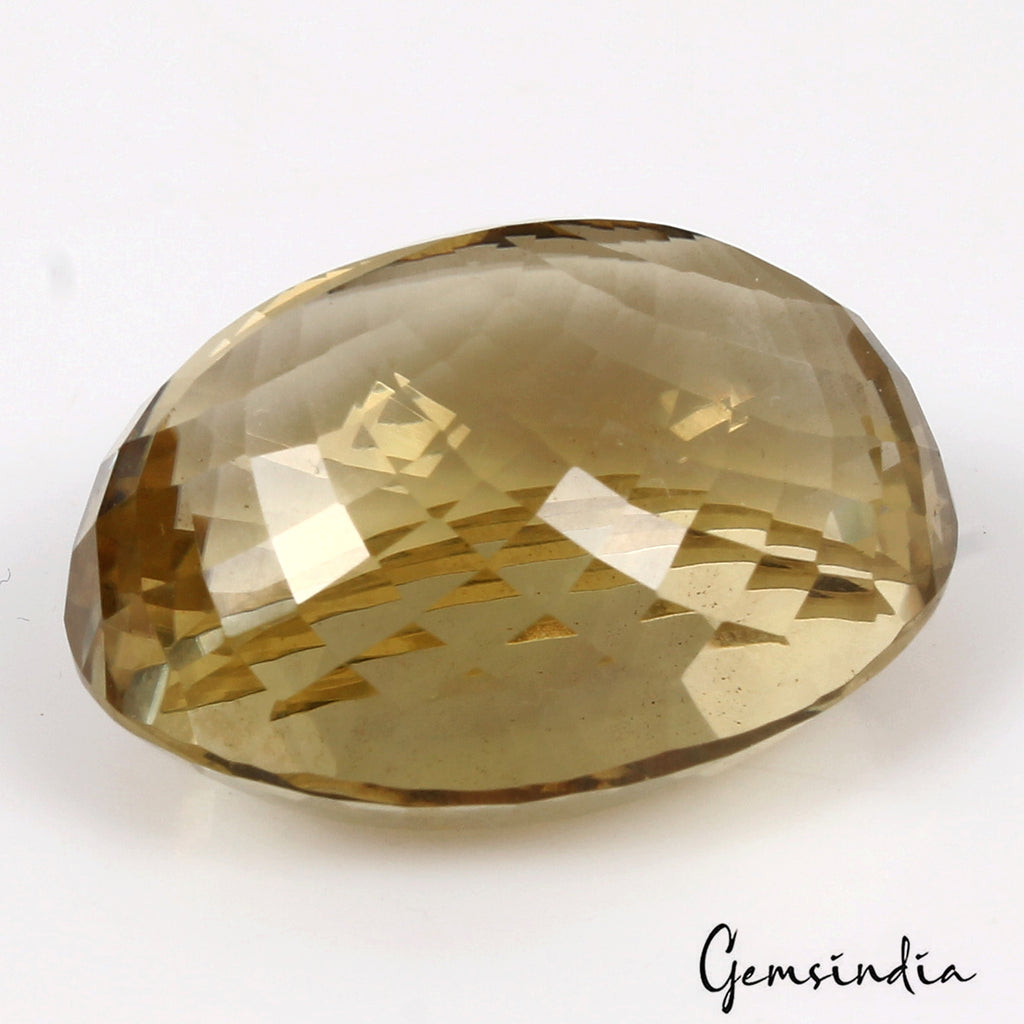 Citrine Loose Gemstone, Oval Cut, Untreated — 29 x 27 x 17 mm, 79.85 Ct, Brazil