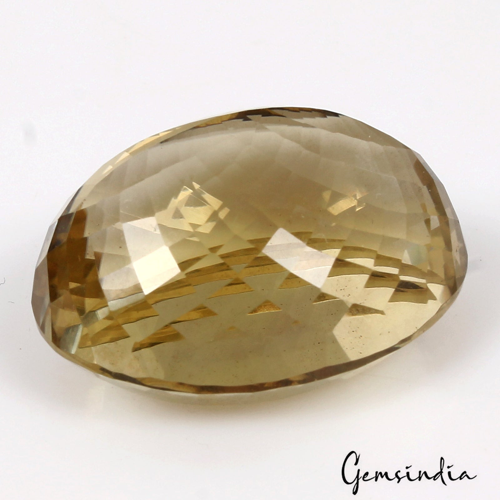 Citrine Loose Gemstone, Oval Cut, Untreated — 29 x 27 x 17 mm, 79.85 Ct, Brazil