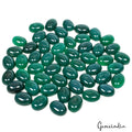 500 Ct/52 Pcs Natural Dark Green Onyx Oval Cab Calibrated Loose Gems For Jewelry