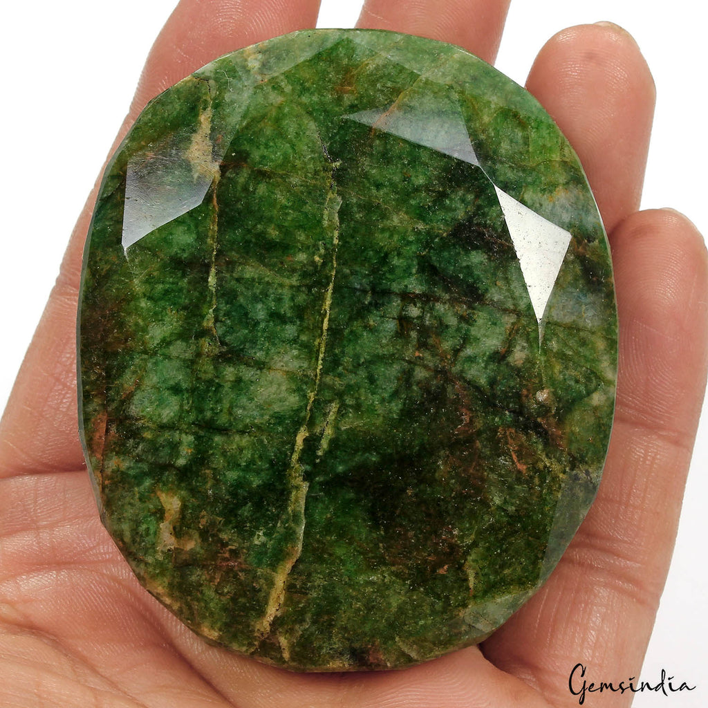 1100 Ct Natural Colombian Green Emerald Oval Faceted Cut Earth Mined Loose Gems