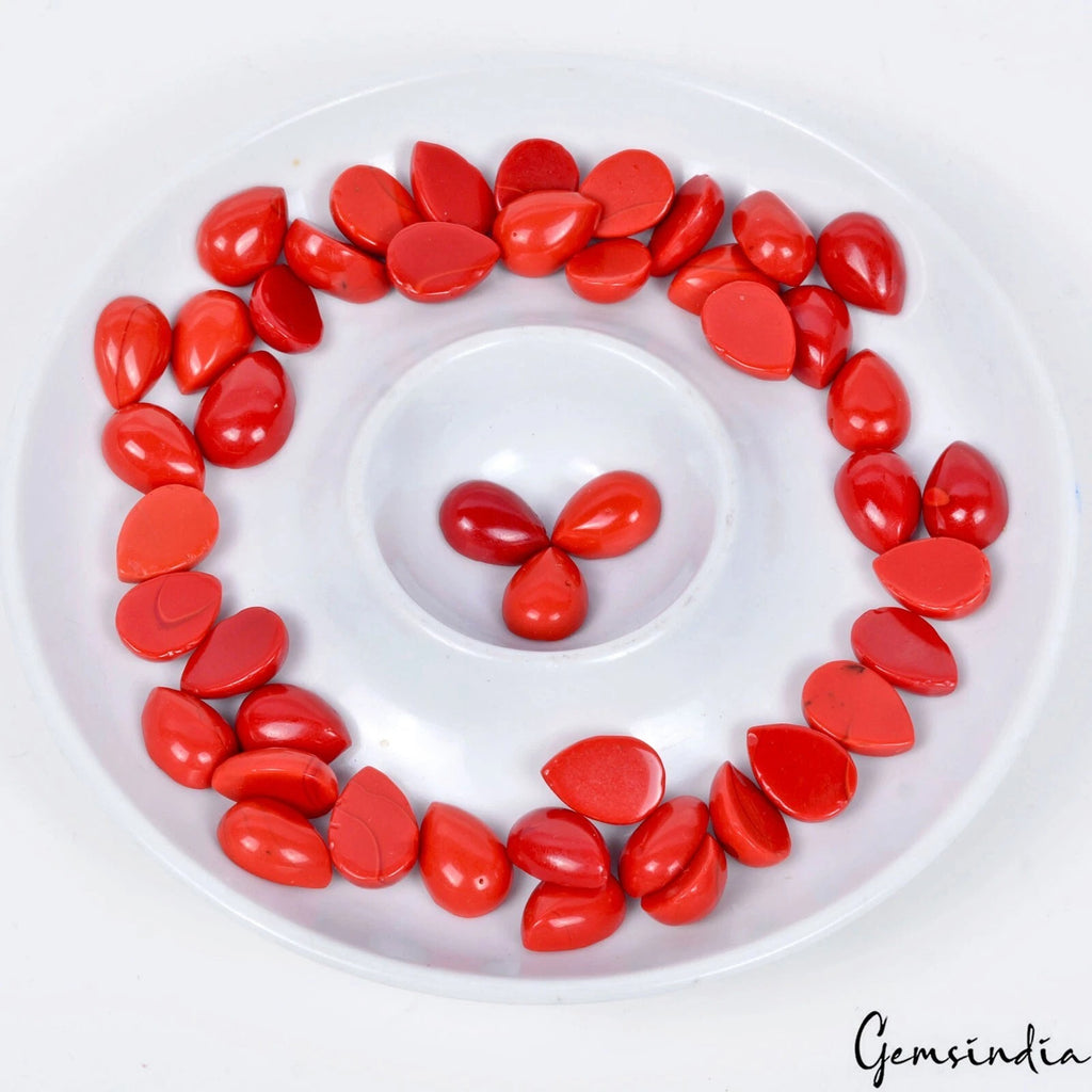 Coral Cabochon, Orange — 13mm to 15mm, 240 Ct