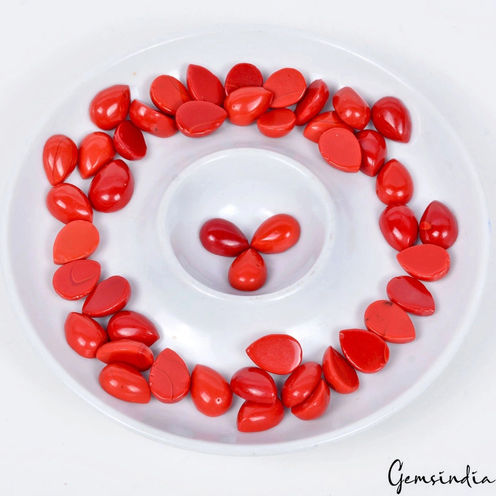 Coral Cabochon, Orange — 13mm to 15mm, 240 Ct