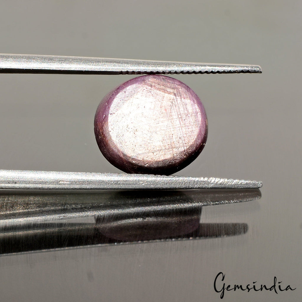 Certified 8.25 Ct Natural Unheated Natural Red Star Ruby Oval Cab Loose Rare Gem