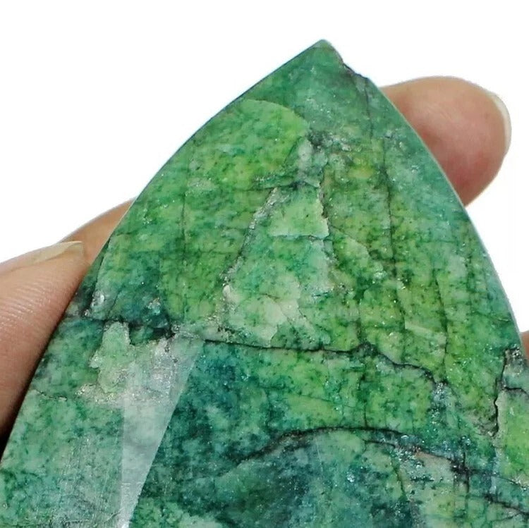 Emerald Loose Gemstone, Pear Faceted, Color Enhanced — 106x61x33mm, 1680 Ct, Brazil