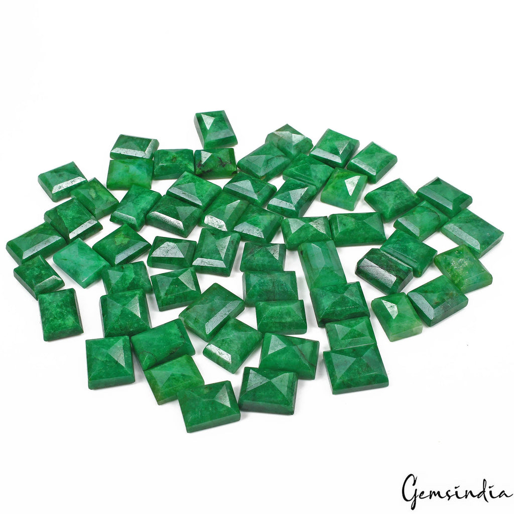 1070 Ct/57 Pcs Natural Zambian Green Emerald Baguette Cut Loose Gems For Jewelry