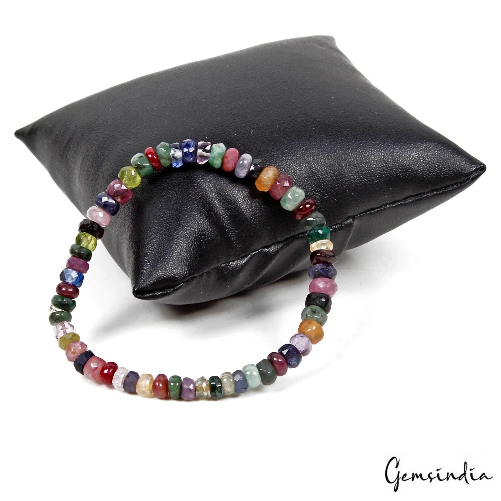 Ruby Bracelet, Color Enhanced, Multi Color — 4mm, 50.70 Ct