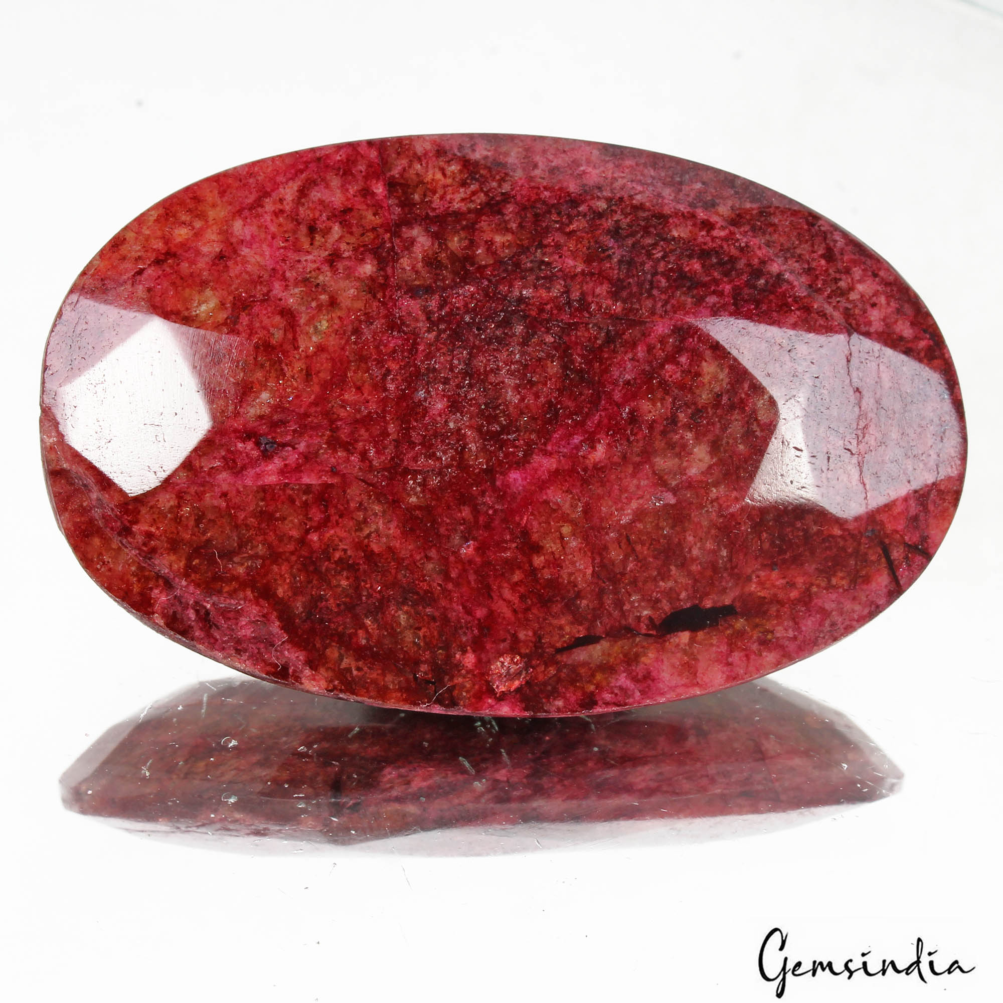 200 Ct Natural Red USA Beryl Bixbite Oval Faceted Cut Loose Earth Mined Huge Gem