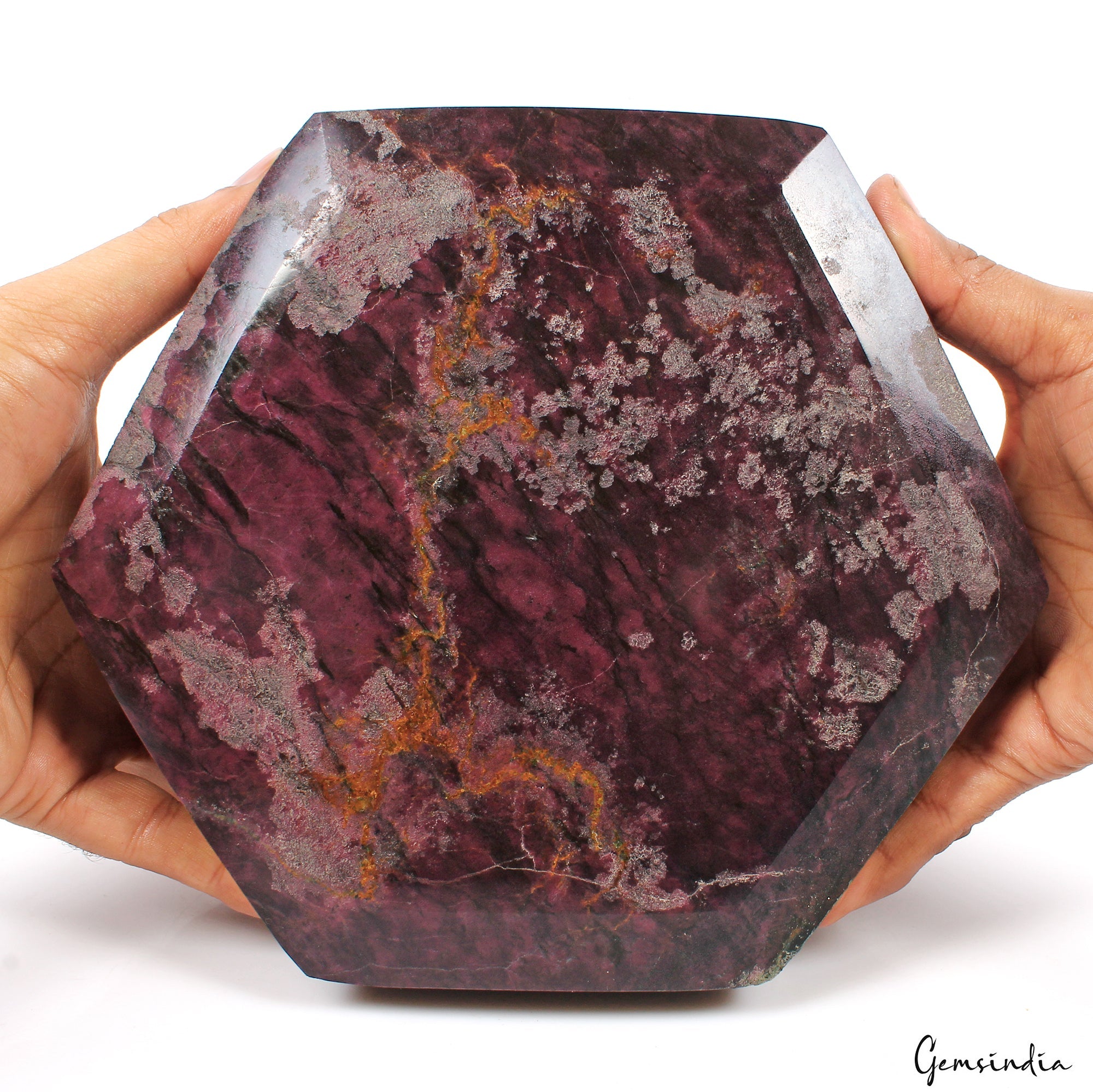 9.8 Kilo Natural Untreated Dark Red Ruby Hexagon Cut Loose Museum Size Gemstone