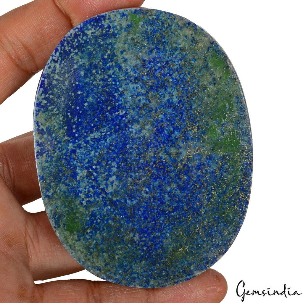 Lapis Lazuli Cabochon, Blue — 81 x 63 x 35 mm, 2000 Ct, Afghanistan
