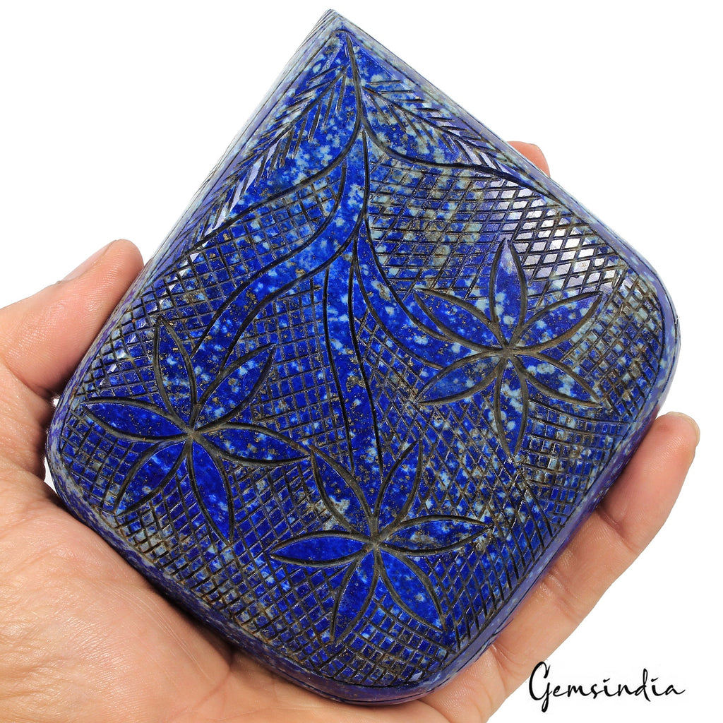 4100 Ct Natural Blue Lapis Lazuli Carving Earth Mined Museum Size Loose Gemstone