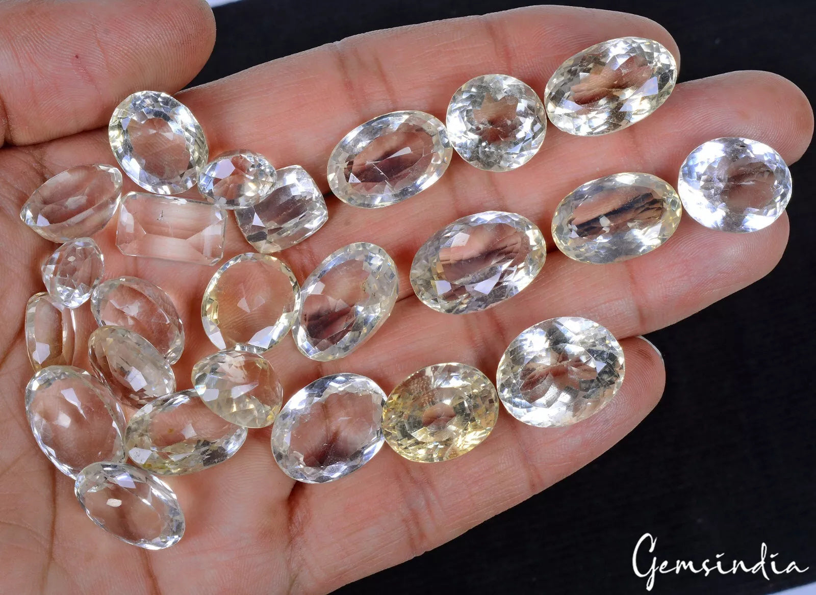 270 Cts Natural Lemon Citrine Mix Cut Loose Untreated 12-20mm Gemstones~ 24 Pcs