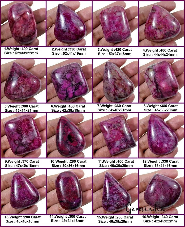 5550 Ct/42mm-58mm Natural Pink Red Ruby Mix Cab Earth Mined Huge Loose Gemstones