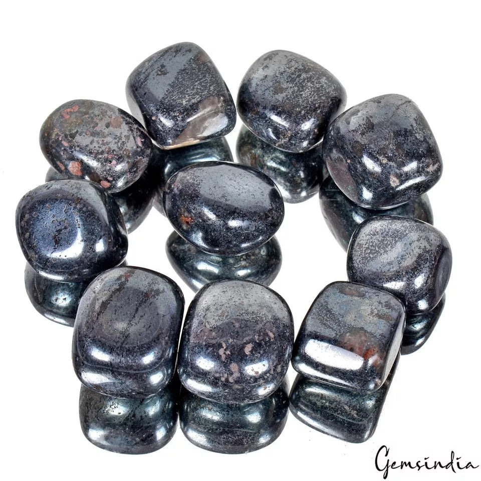 1500 Cts/10 Pcs Natural Untreated Gray Gun Metal Tumbled Cab Loose Wholesale Gem