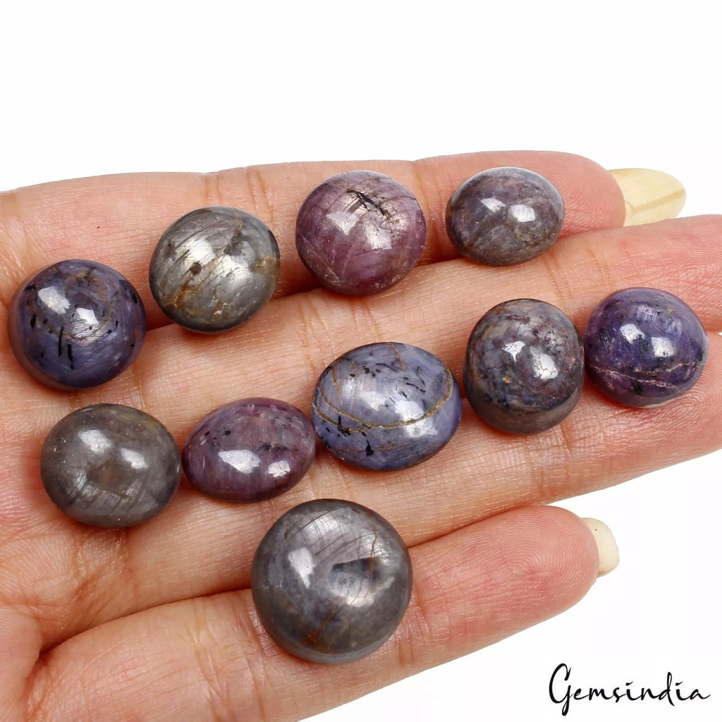 Natural Star Ruby 206.50 Ct Rarest Mix Cabochon Unheated Loose Gemstones 13-16mm