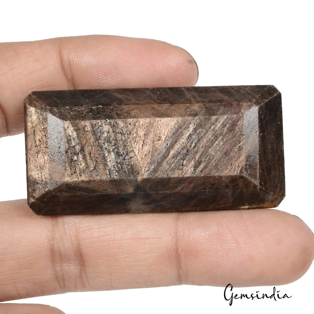 Certified 263.30 Cts Natural Brown Sapphire Octagon Cut Unheated/Untreated Gem