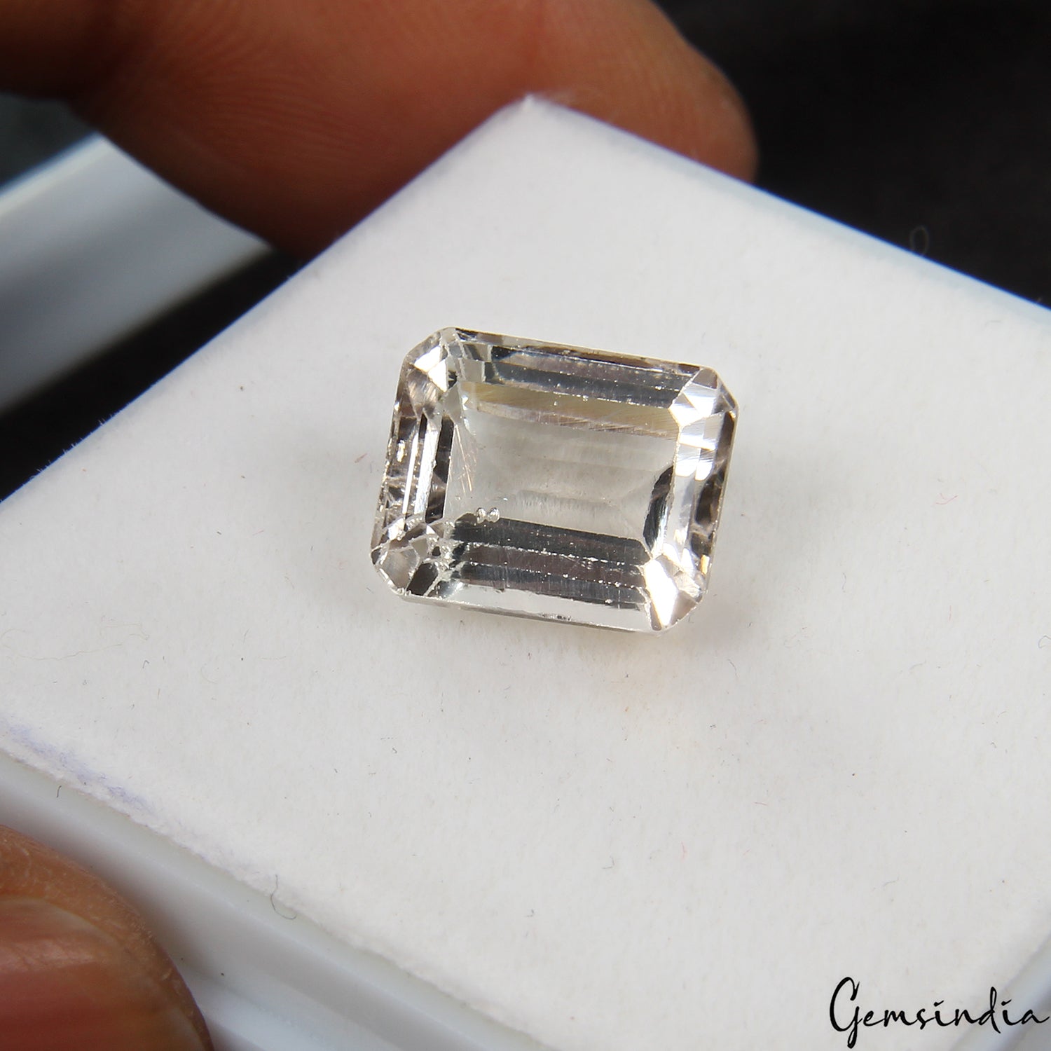 5.50Ct Natural High Quality Peach Morganite Emerald Cut Loose Certified Gemstone