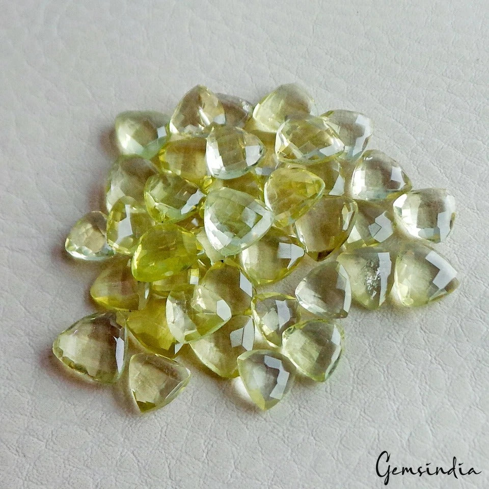 Lemon Quartz Lot, Loose Gemstone, Untreated — 39 Pieces, 7mm to 9mm, 55.30 Ct, Brazil