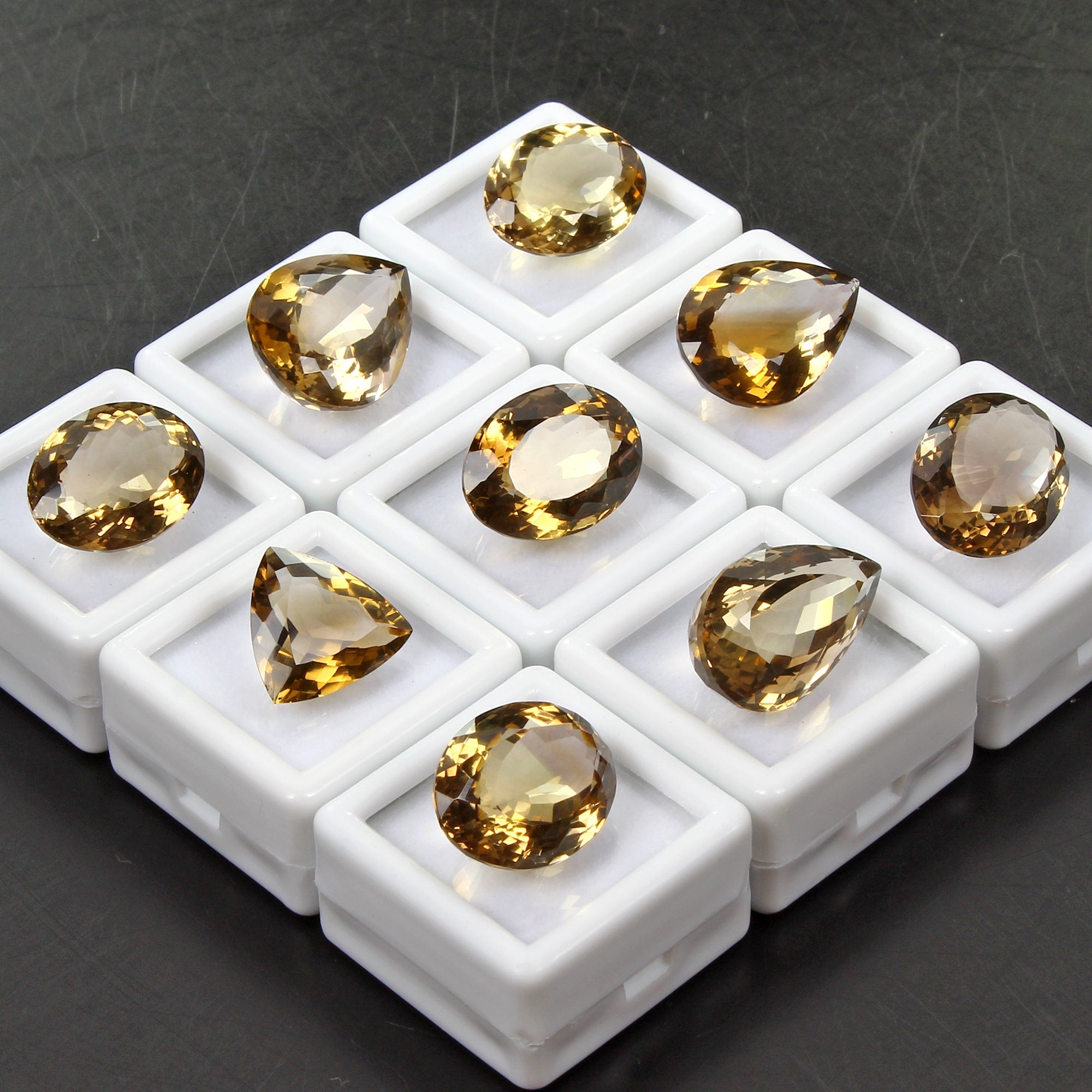 146.75 Cts Natural Golden Honey Citrine Mix Cut Loose Unheated Gemstones ~9 Pcs