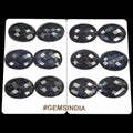 310 Ct/12Pcs Natural Dark Blue Sapphire Oval Checker Cut Calibrated 24x18mm Gems