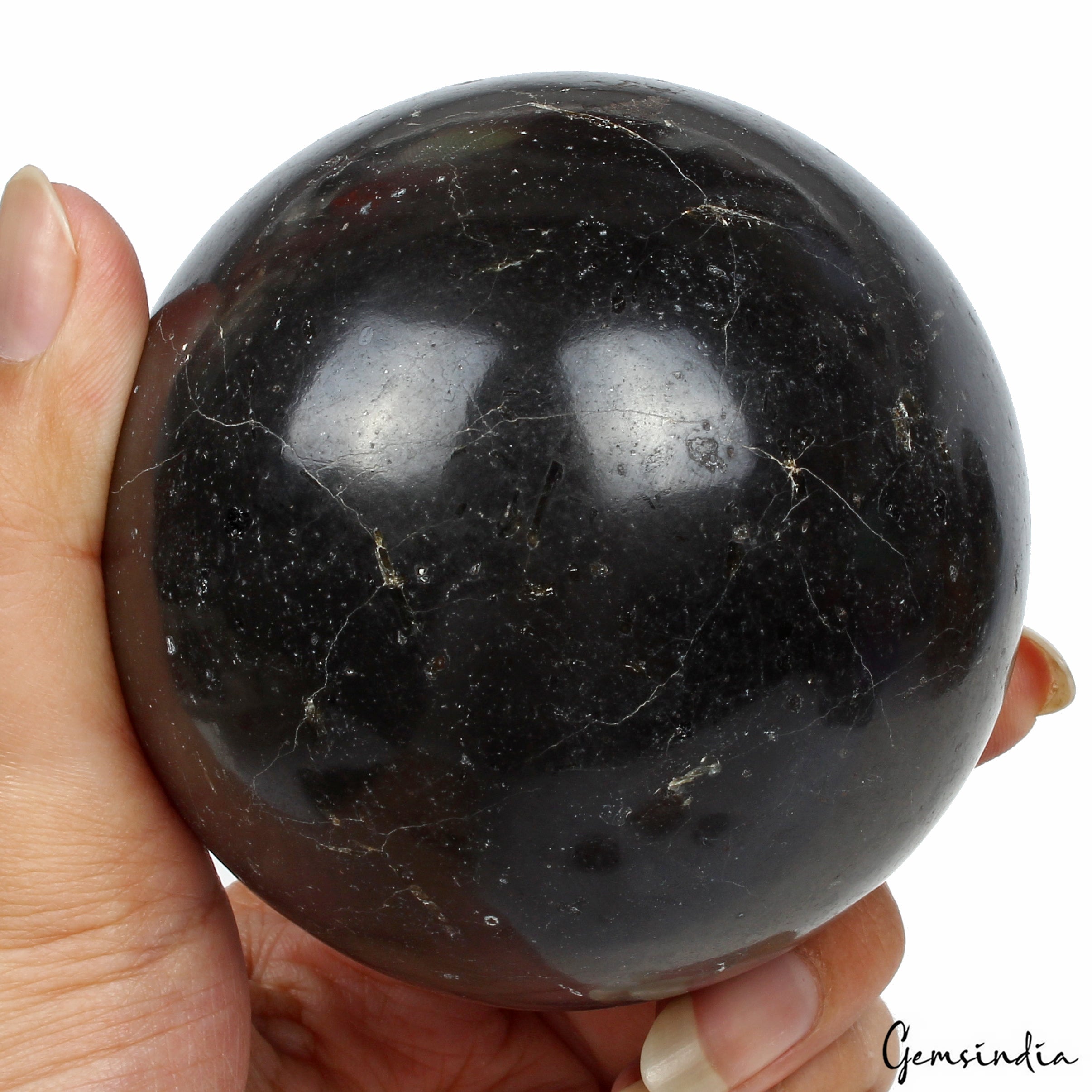 3960 Ct Natural Black Obsidian Crystal Healing Ball/Sphere Mineral Gemstone~3.1"