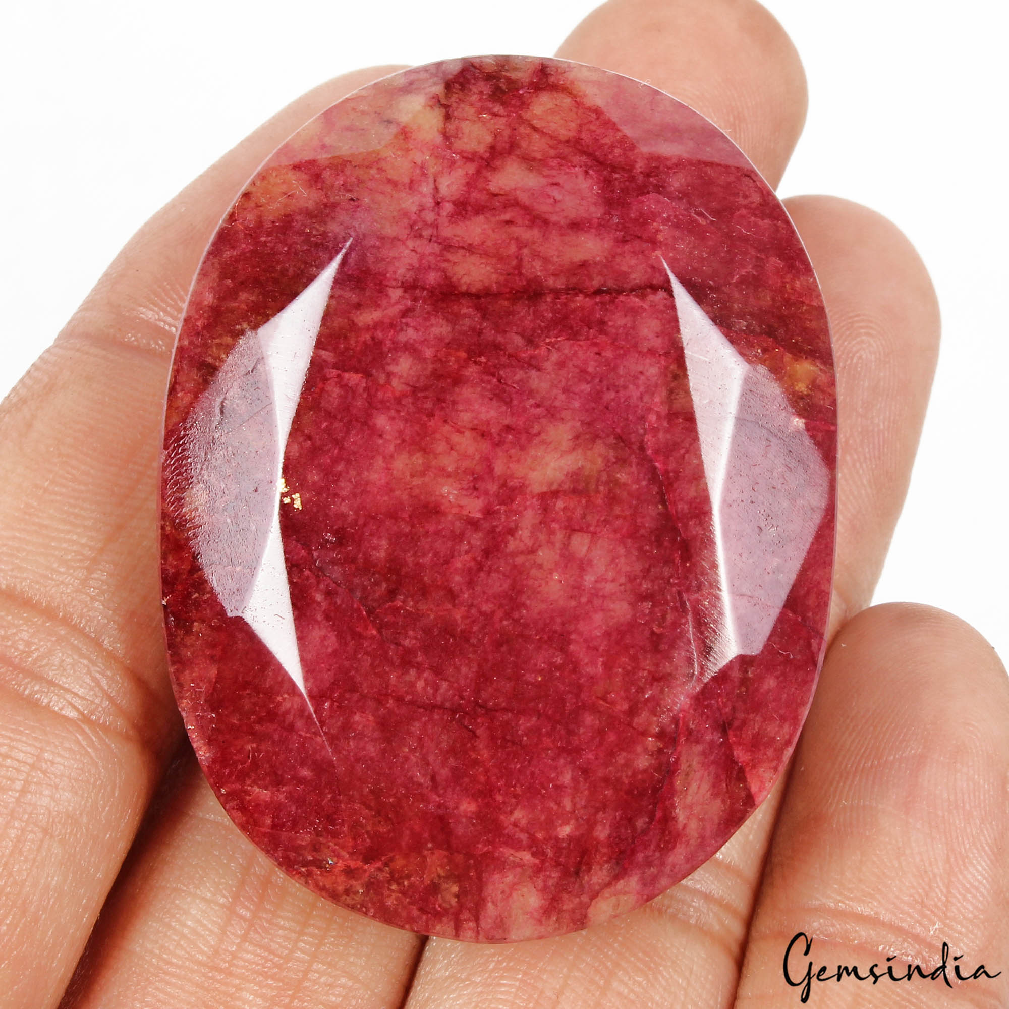 300 Ct Natural Red USA Beryl Bixbite Oval Faceted Cut Loose Earth Mined Huge Gem