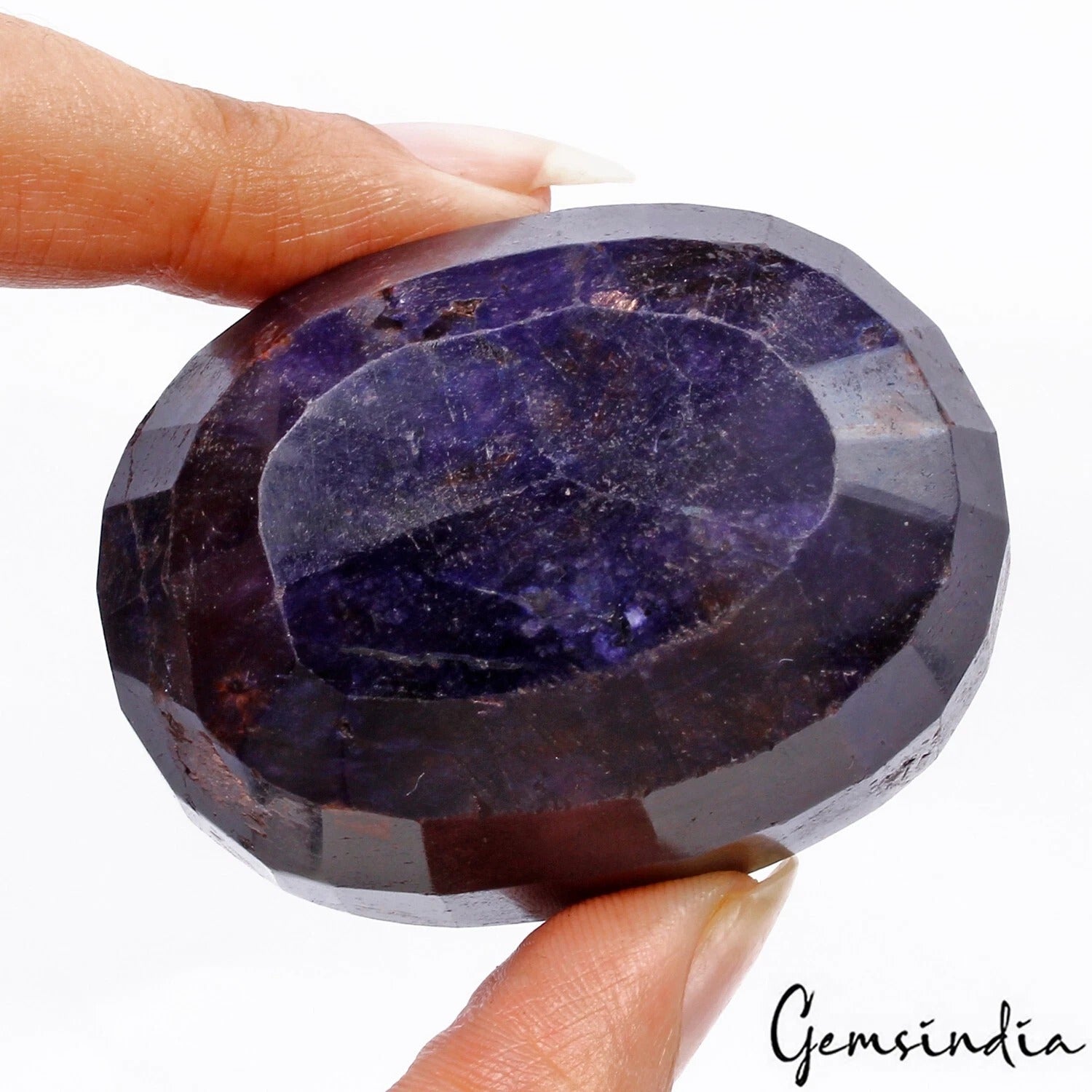 Sapphire Loose Gemstone, Color Enhanced, Blue — 52x39x24mm, 640 Ct, Africa