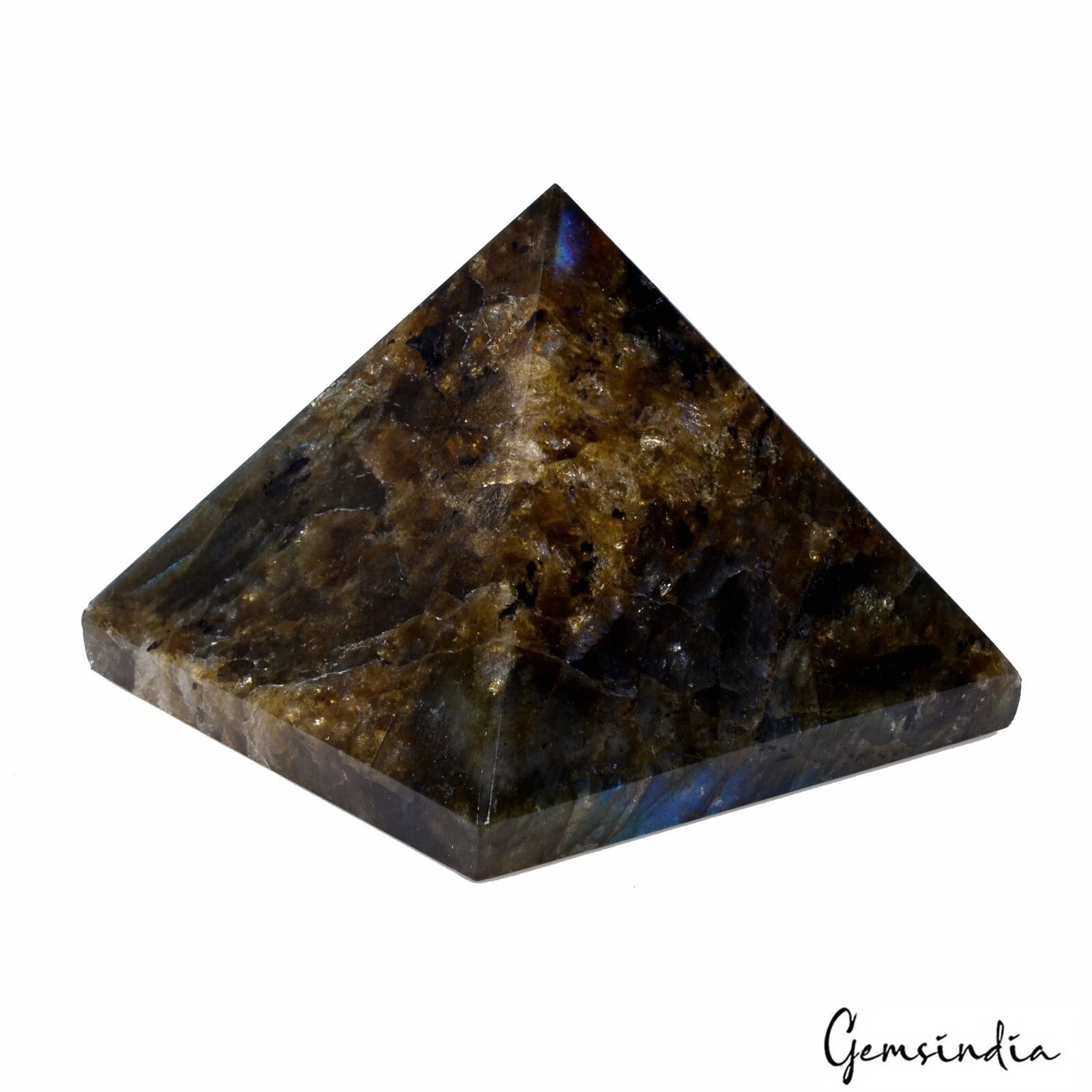 Labradorite Carving, Blue — 1.6x2 Inch, 620 Ct, India