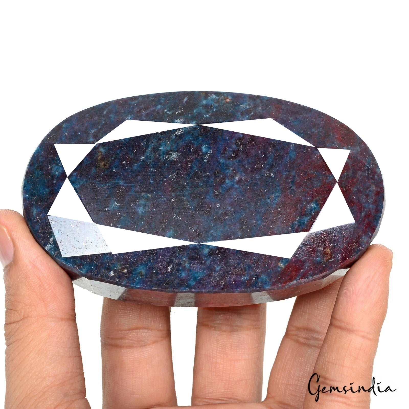 2230 Ct Natural Untreated Ruby Kyanite Oval Faceted Earth Mined Museum Size Gem