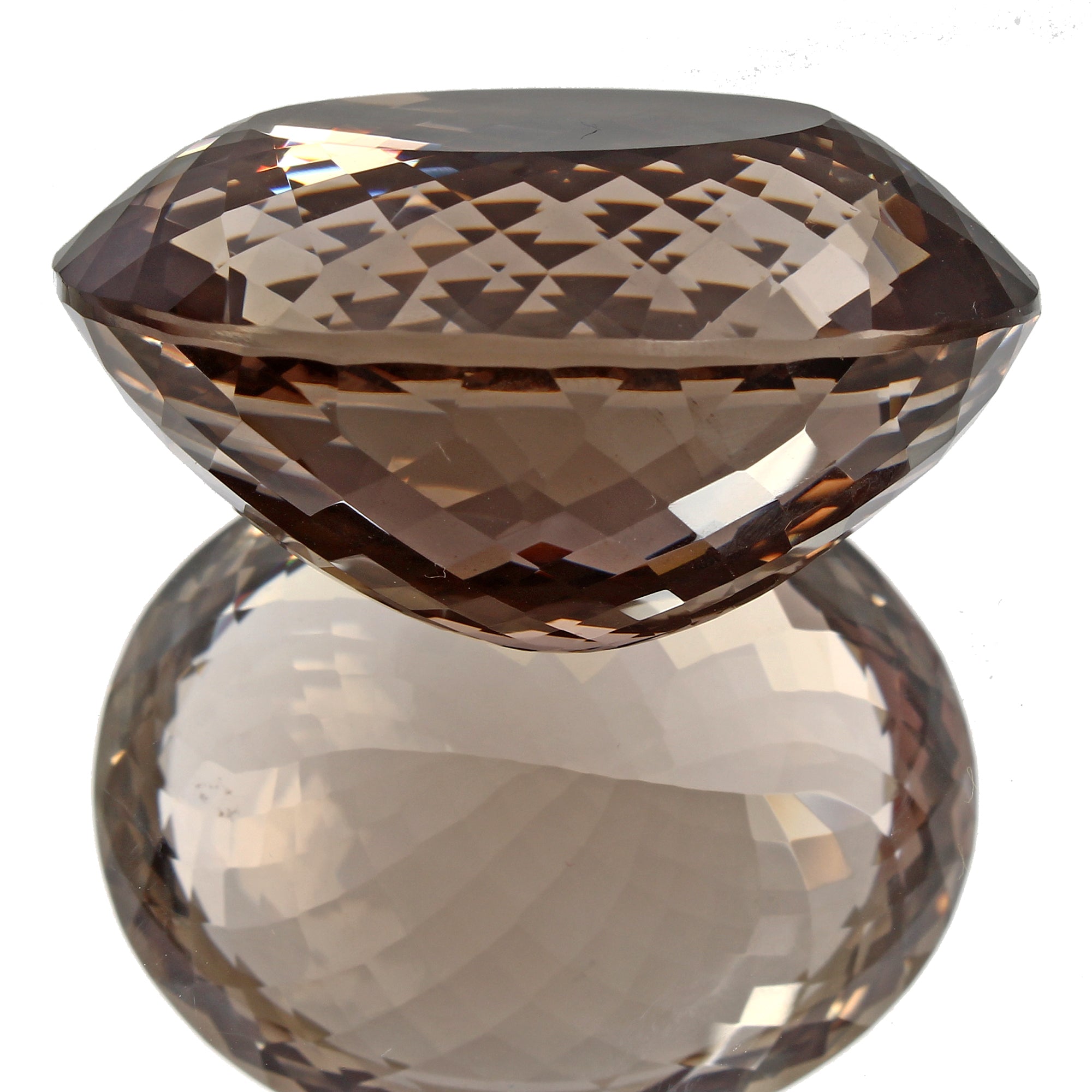 Quartz Loose Gemstone, Oval Faceted Cut, Untreated — 43x34x24 mm, 210 Ct, Madagascar