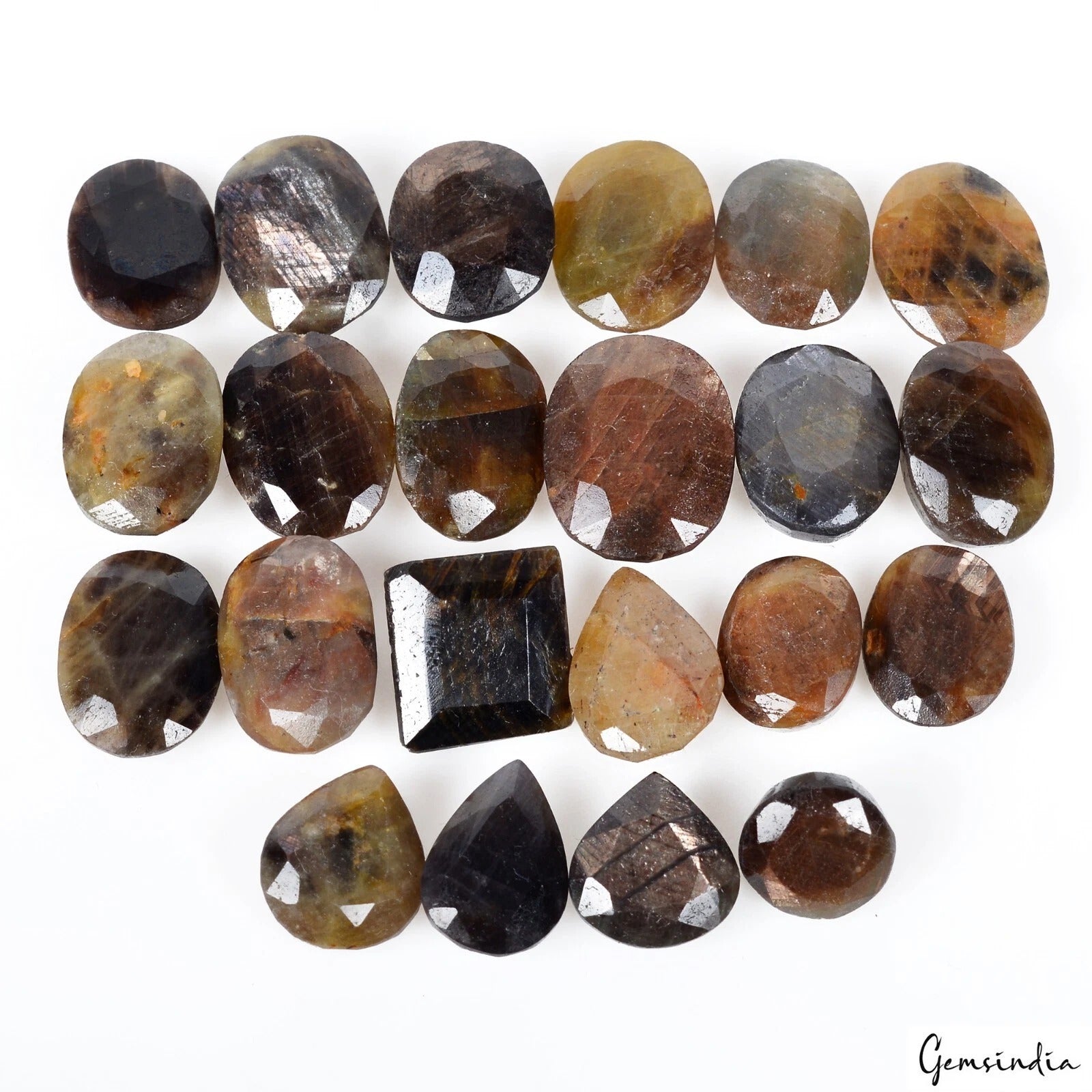 Sapphire Lot, Loose Gemstone, Untreated, Brown — 22 Pieces, 10mm to 15mm, 225.00 Ct, Madagascar