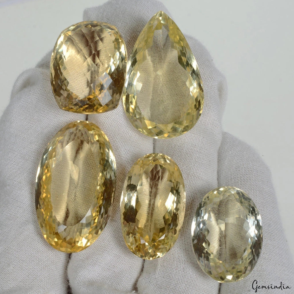 182.40 Cts Natural Brazilian Citrine Mix Cut Loose Jewelry Making Gemstones Lot