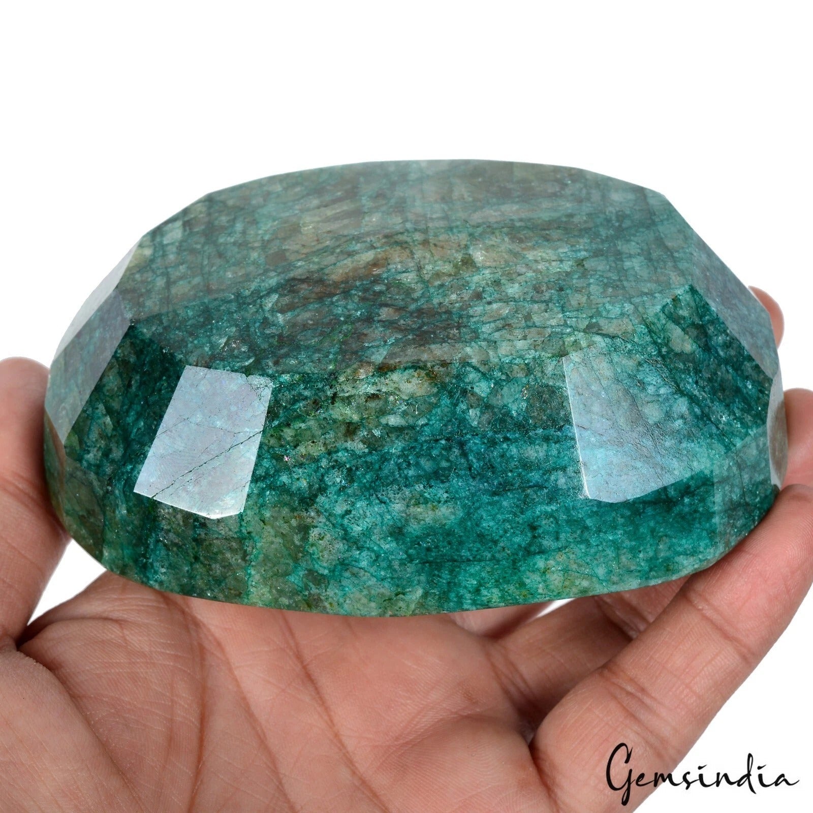 3480 Ct Natural Green Brazilian Emerald Oval Cut Museum Size Gemstone 112x82mm