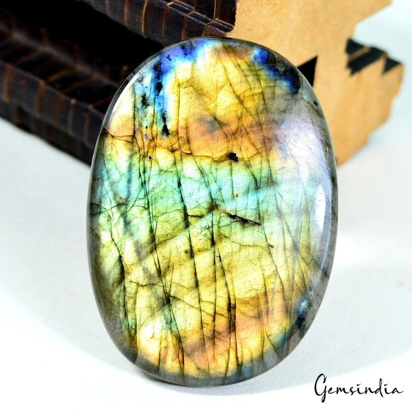 193.20 Cts Natural Spectrolite Labradorite Oval Huge Gemstone For Pendant/Jewel