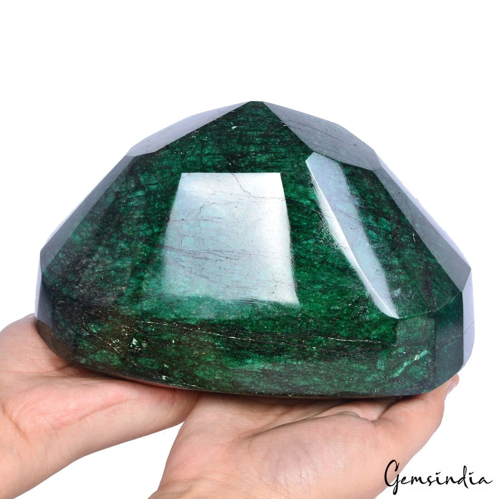 Brazilian Emerald Loose Gemstone, Oval Cut, Color Enhanced — 7.5x5x4.5 Inch, 17650 Ct (3.53 Kg), Brazil