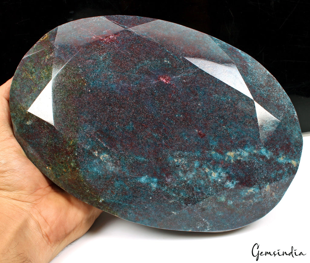 5 Kilo 100% Natural Ruby Kyanite Oval Cut Untreated Large Size Gemstone W Stand