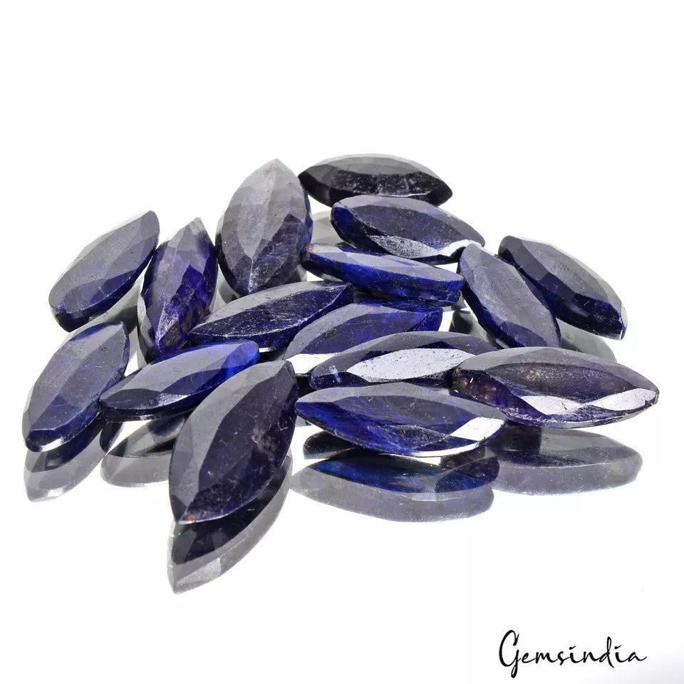 Blue Sapphire Lot, Loose Gemstone — 16 Pieces, 20mm To 24mm, 183.50 Ct