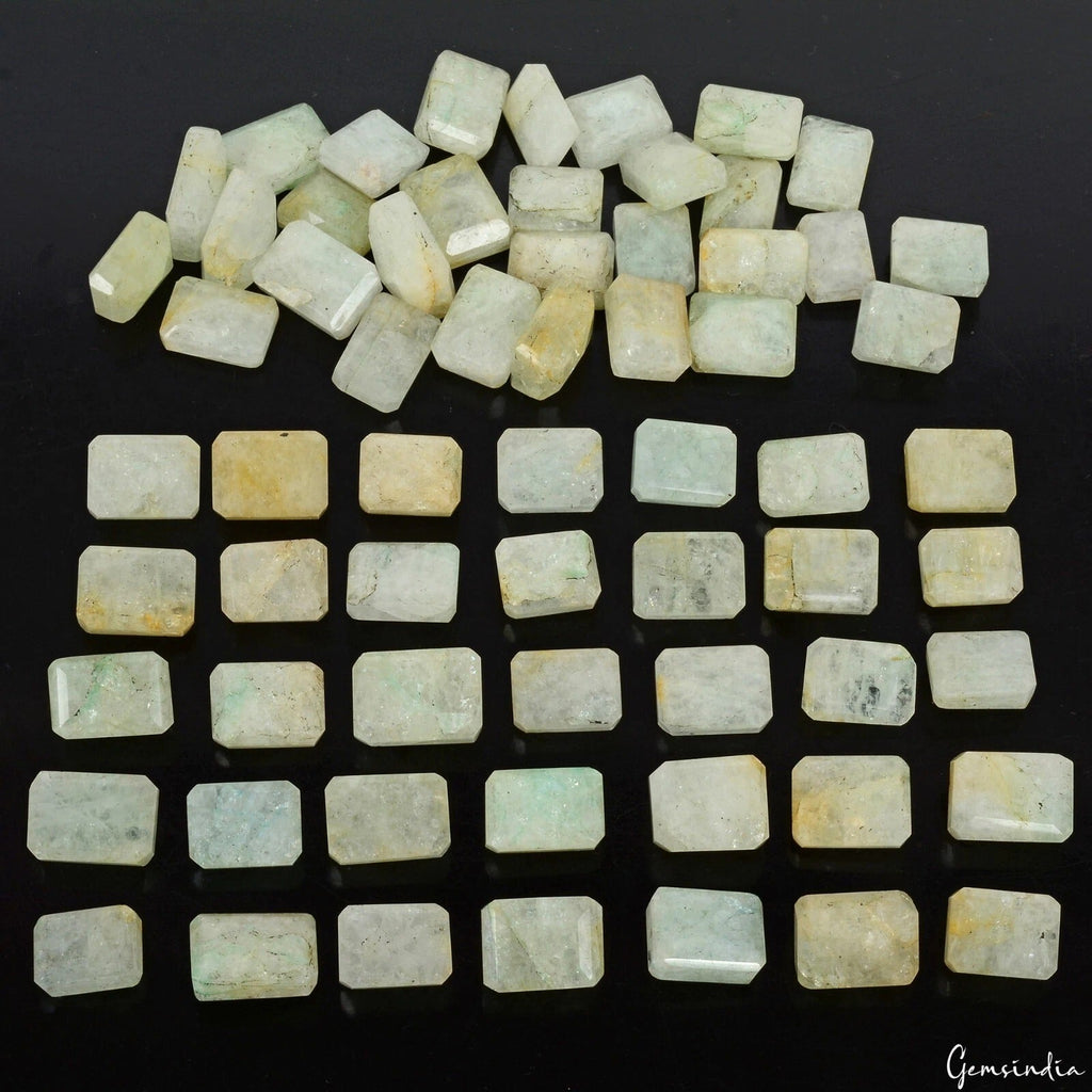 64 Pcs Natural Beryl Aquamarine Octagon Cut Loose Yellow Green Gemstones~1000 Ct