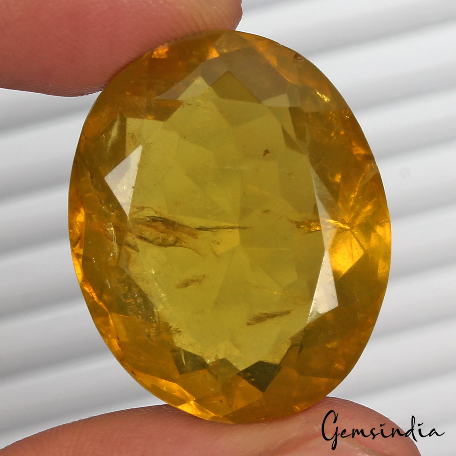 65.90 Ct Natural Untreated Yellow Citrine Oval Faceted Loose Gems For Pendant