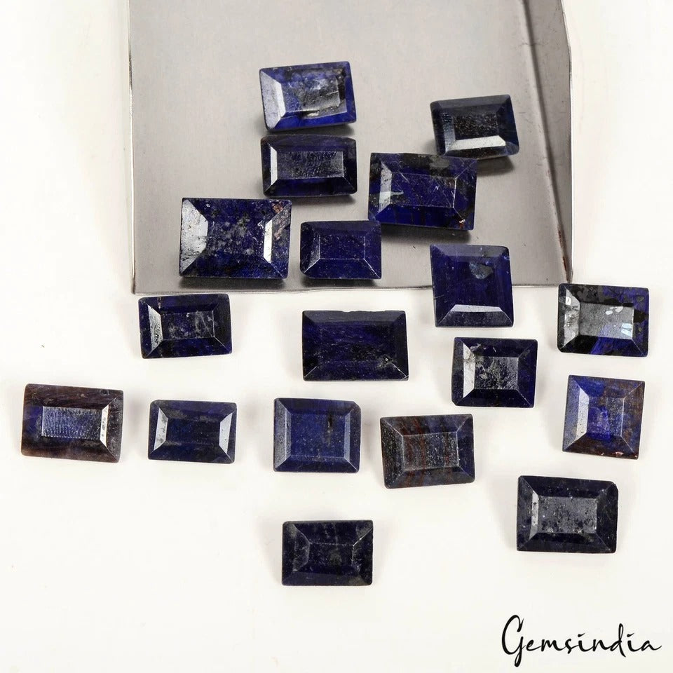220 Ct Natural Blue Sapphire Baguette Cut 14mm-18mm Loose Ring Size Gemstone Lot