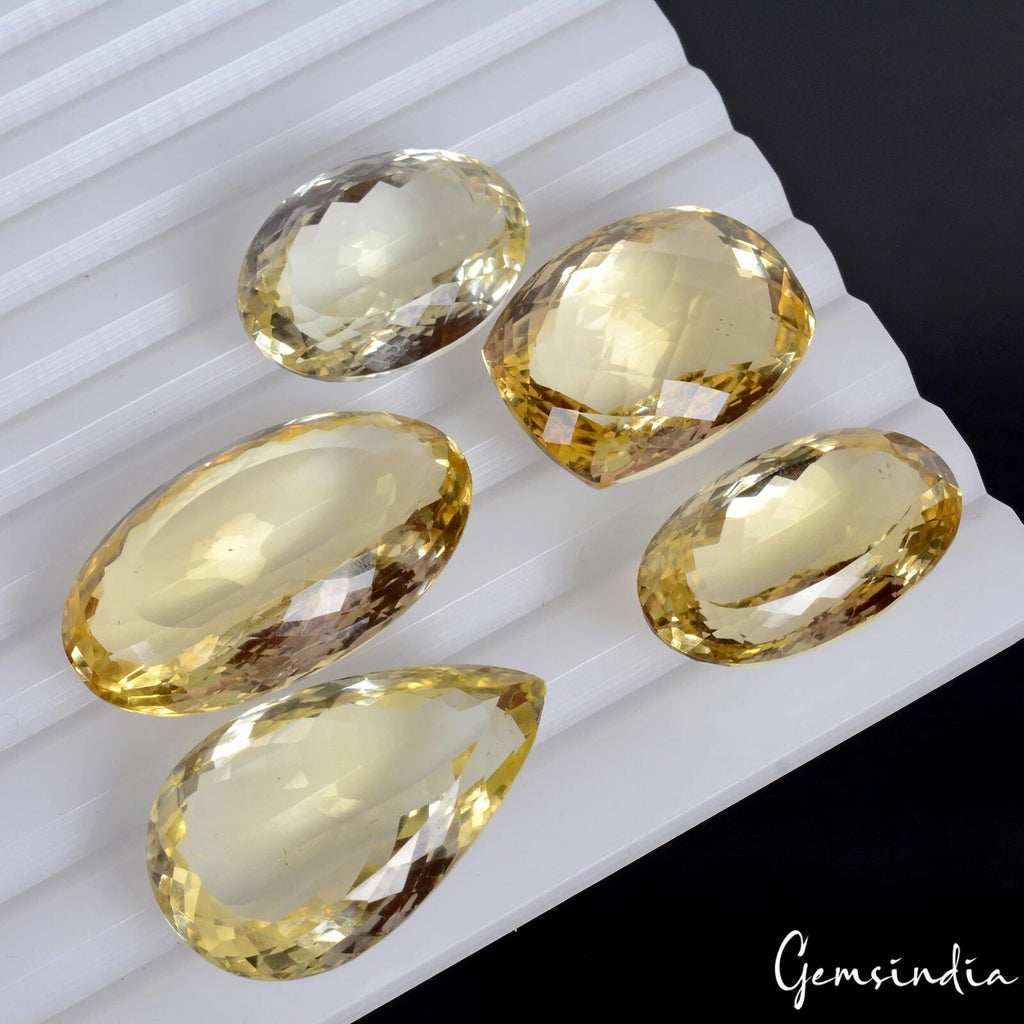 182.40 Cts Natural Brazilian Citrine Mix Cut Loose Jewelry Making Gemstones Lot